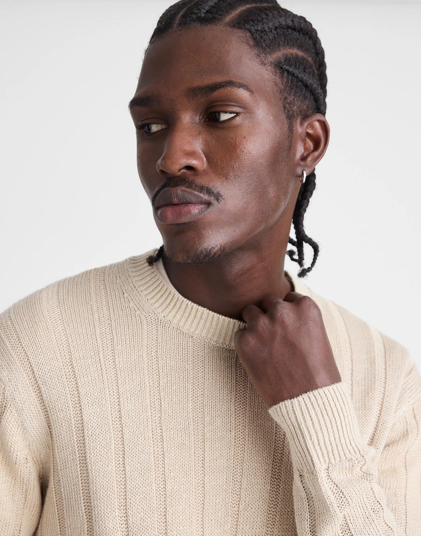 Madewell Crewneck Sweater in DuneRib Linen