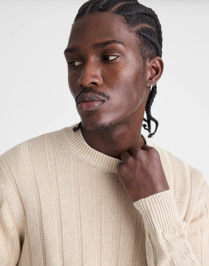 Madewell Crewneck Sweater in DuneRib Linen