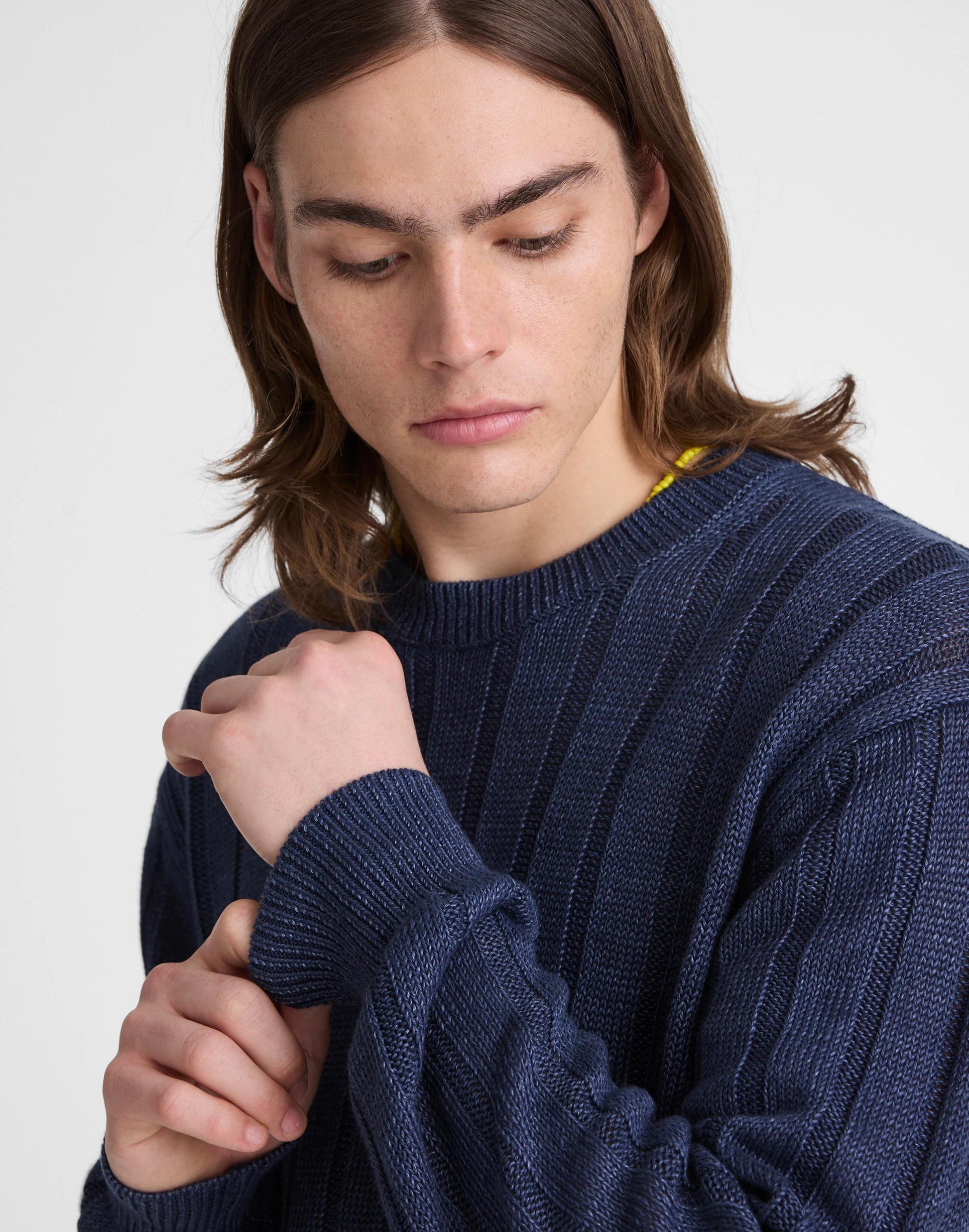 Madewell Crewneck Sweater in DuneRib Linen