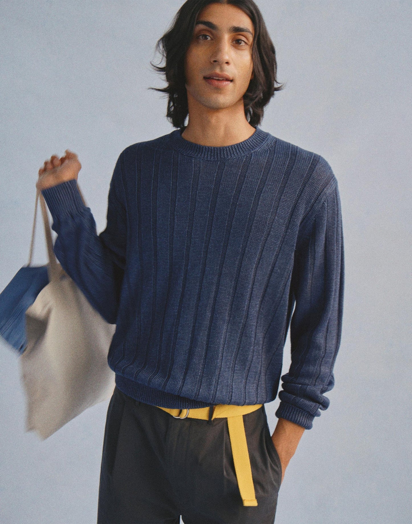 Madewell Crewneck Sweater in DuneRib Linen