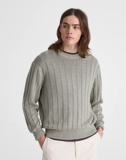 Madewell Crewneck Sweater in DuneRib Linen