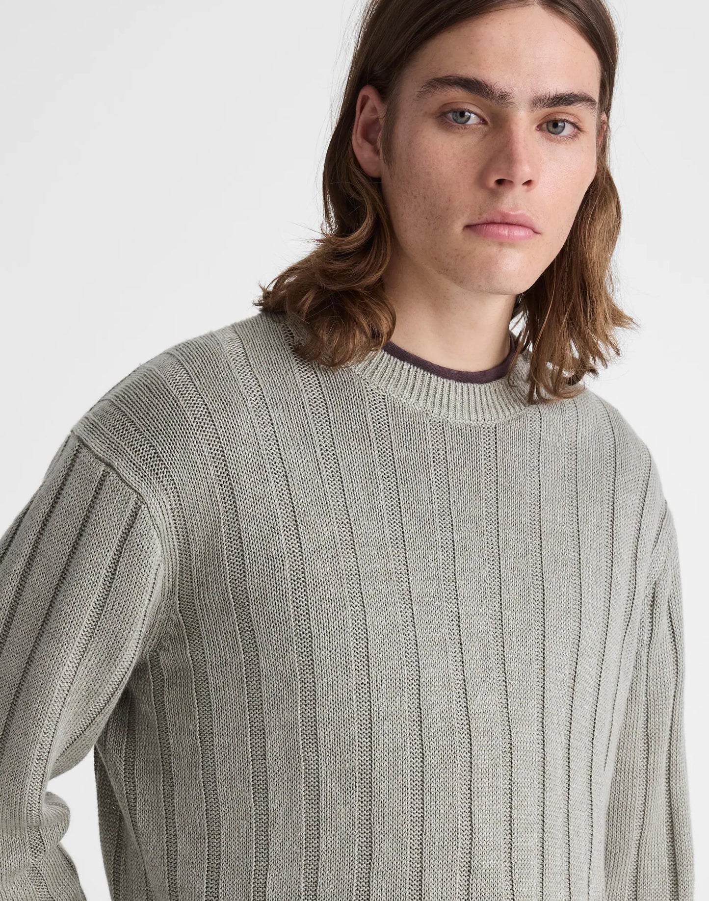 Madewell Crewneck Sweater in DuneRib Linen