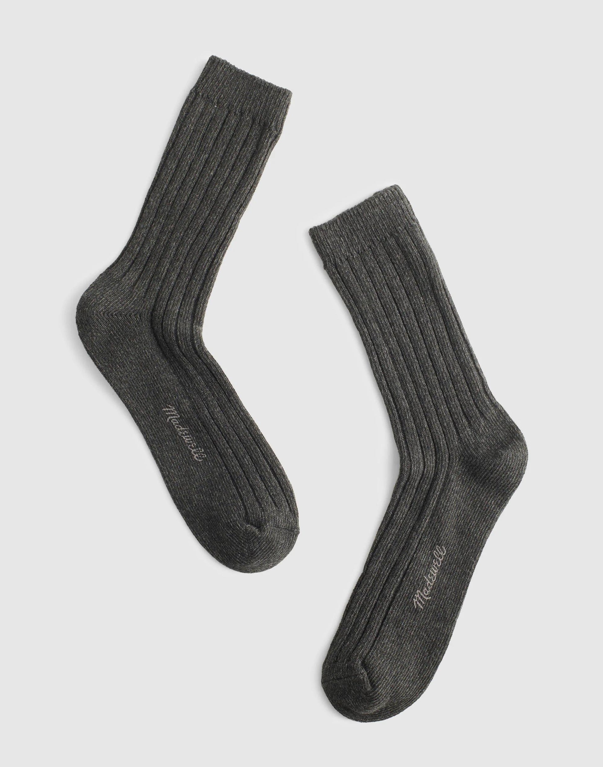 Madewell Ribbed Crew Socks in Cotton