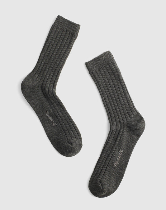 Madewell Ribbed Crew Socks in Cotton