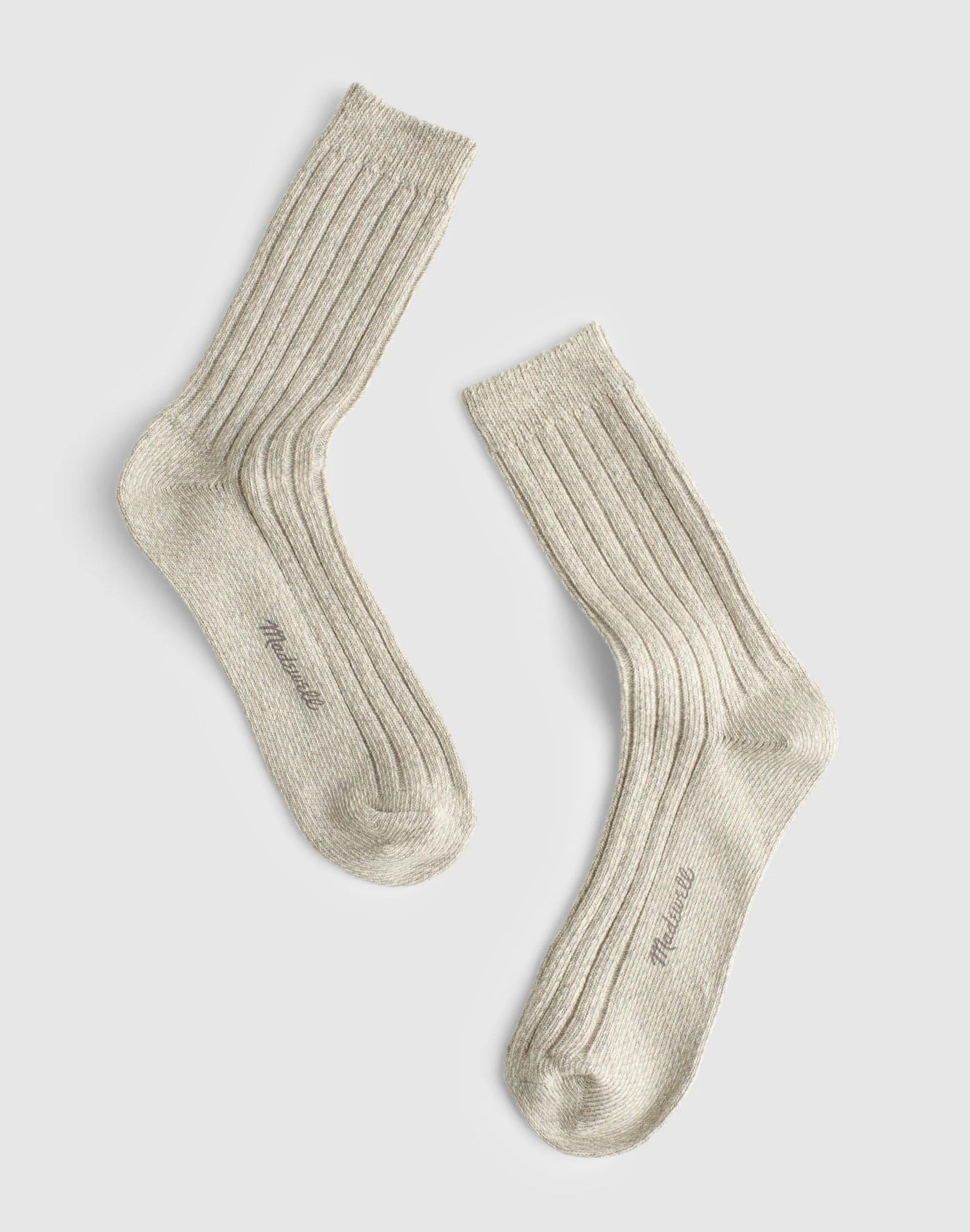 Madewell Ribbed Crew Socks in Cotton