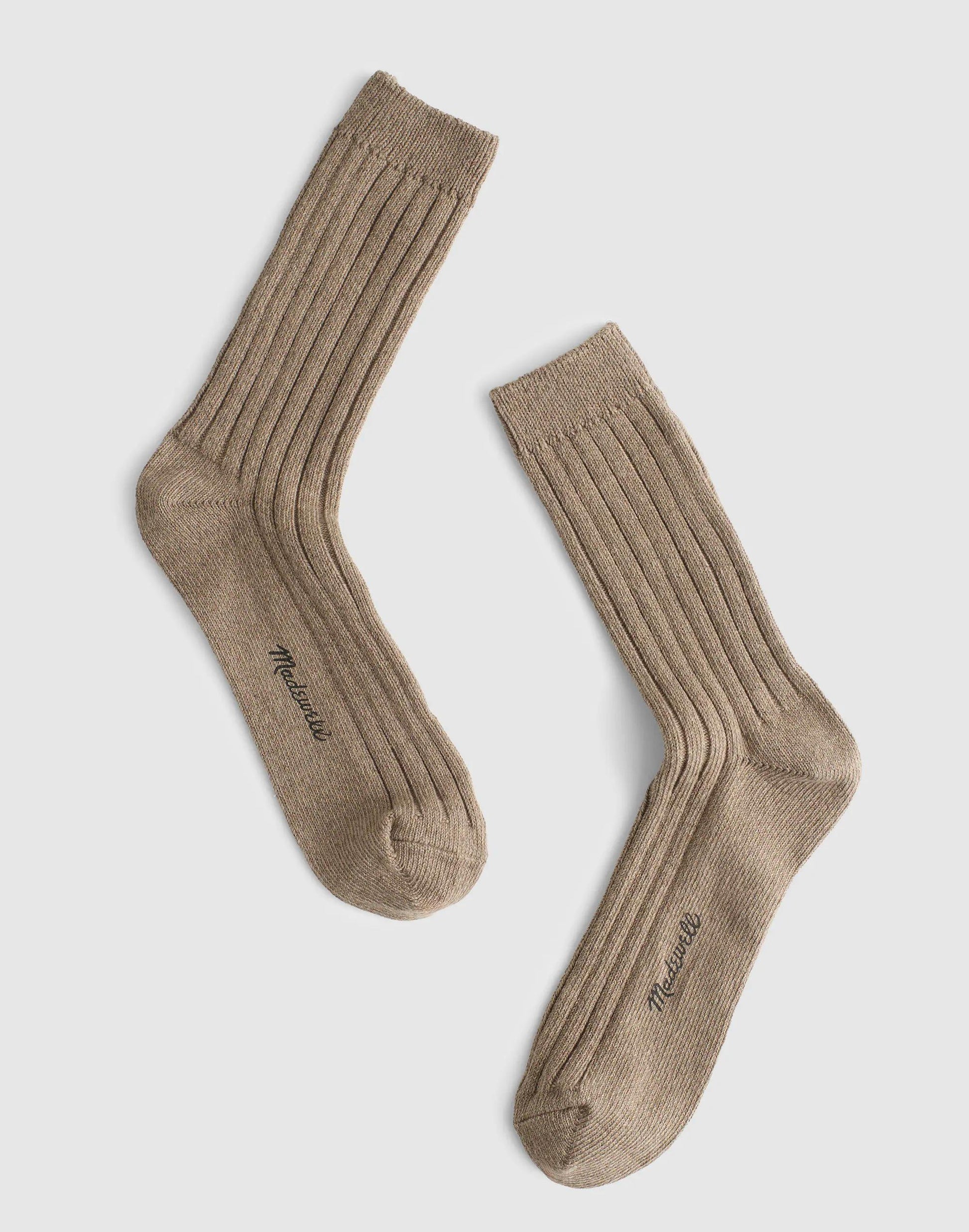 Madewell Ribbed Crew Socks in Cotton