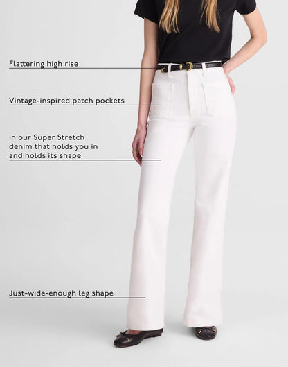 Madewell The Emmy Wide-Leg Jean in Super Stretch Denim