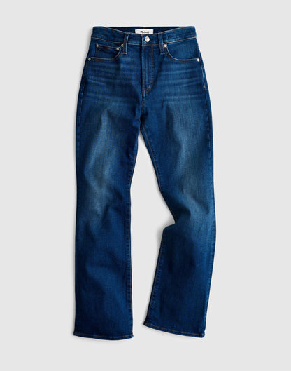 Madewell The Flare Crop Jean in Super Stretch Denim