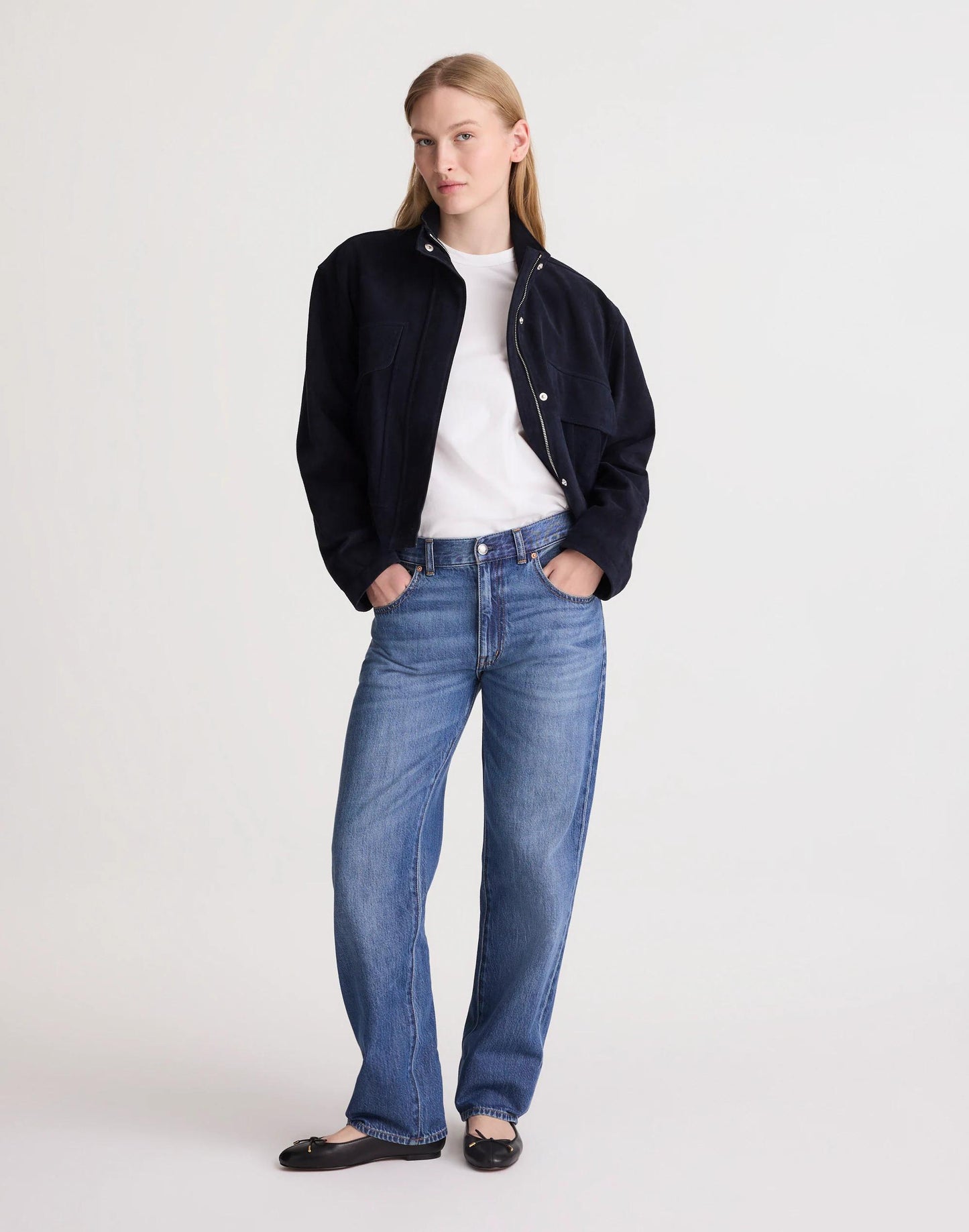 Madewell The Dean Easy Straight Jean in Airy Denim