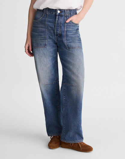 Madewell The Darted Barrel-Leg Jean