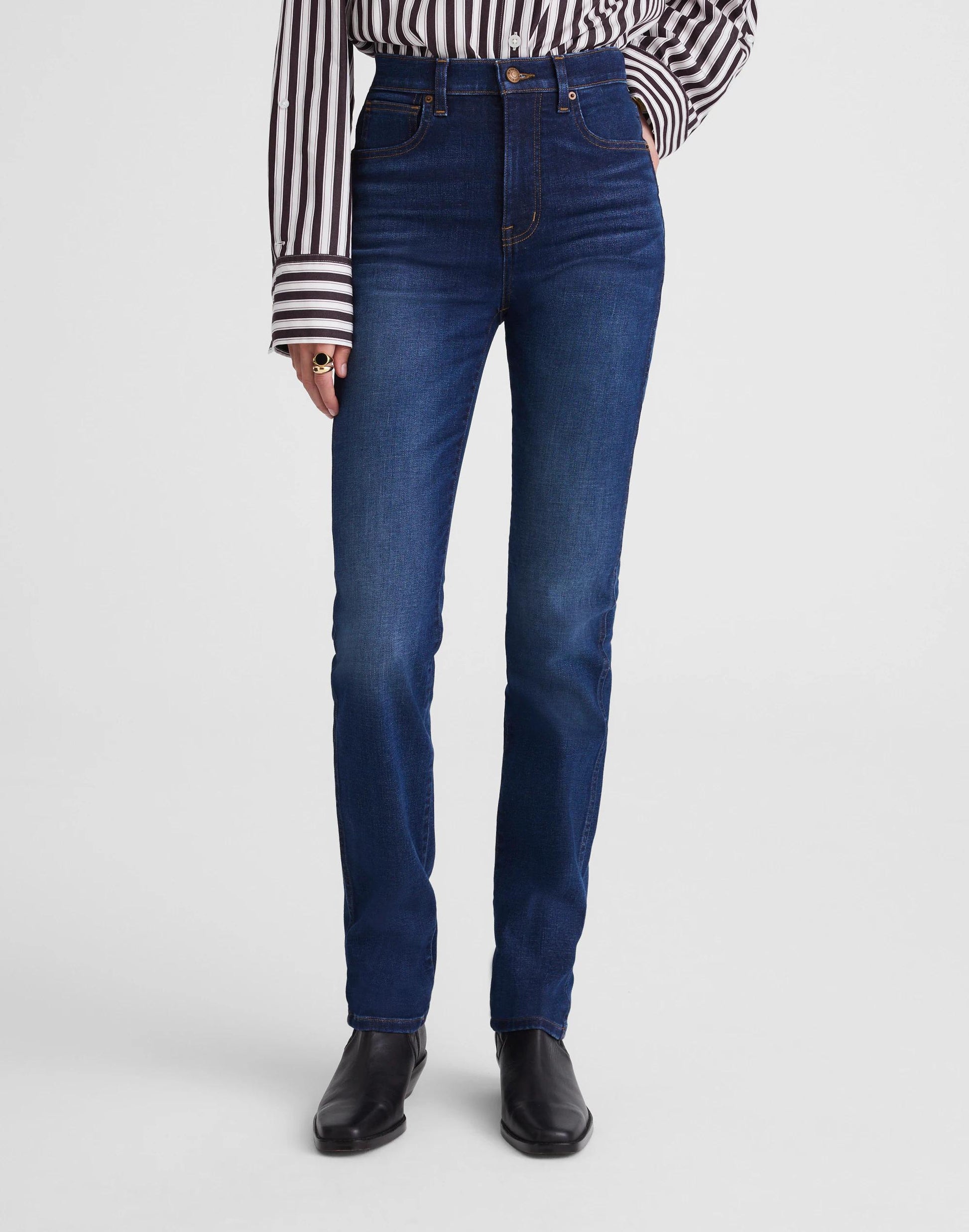 Madewell The Pencil Jean in Super Stretch Denim