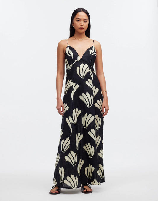 Madewell Zulu & Zephyr Palm Linen Dress