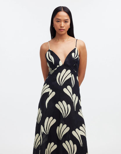 Madewell Zulu & Zephyr Palm Linen Dress