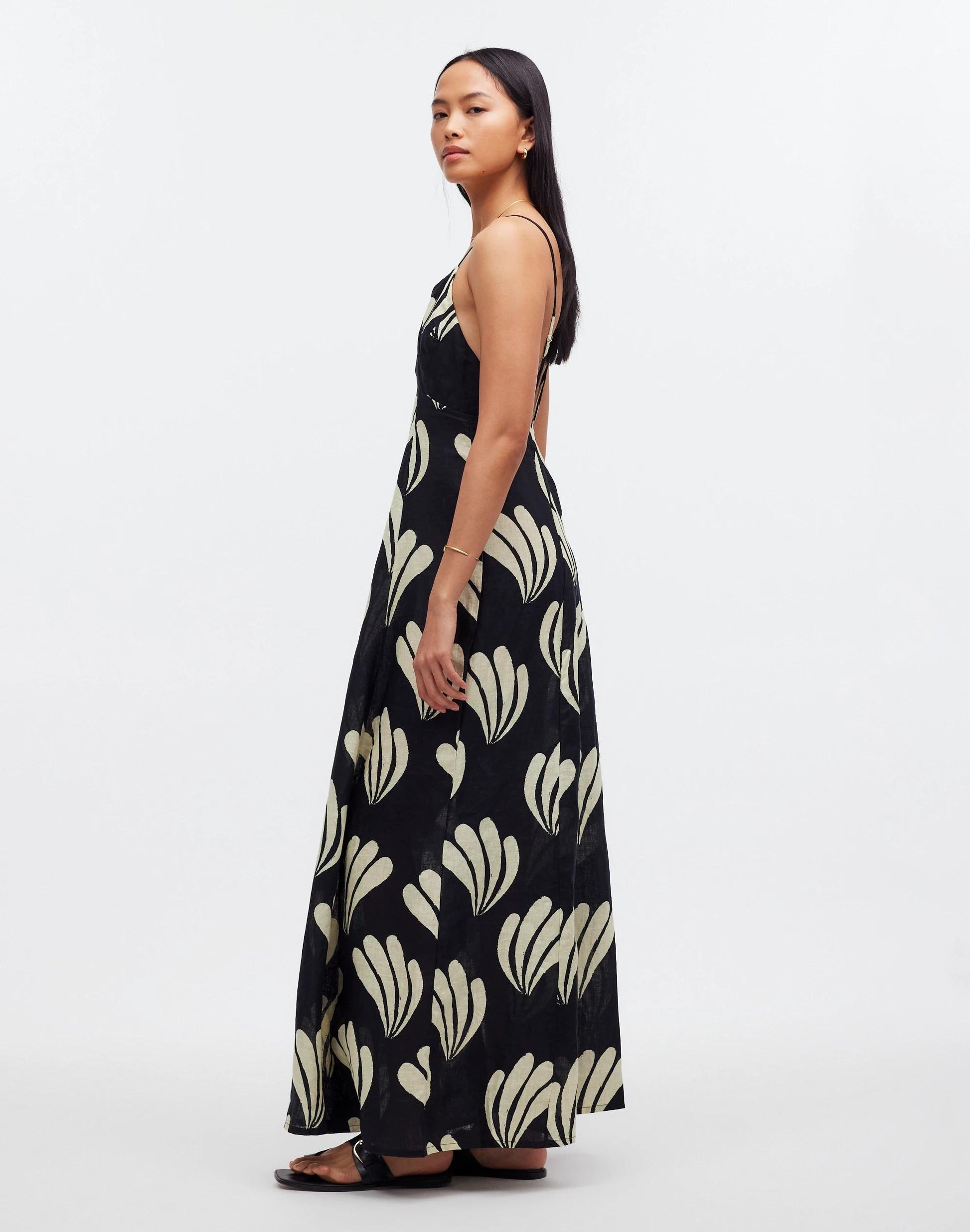 Madewell Zulu & Zephyr Palm Linen Dress