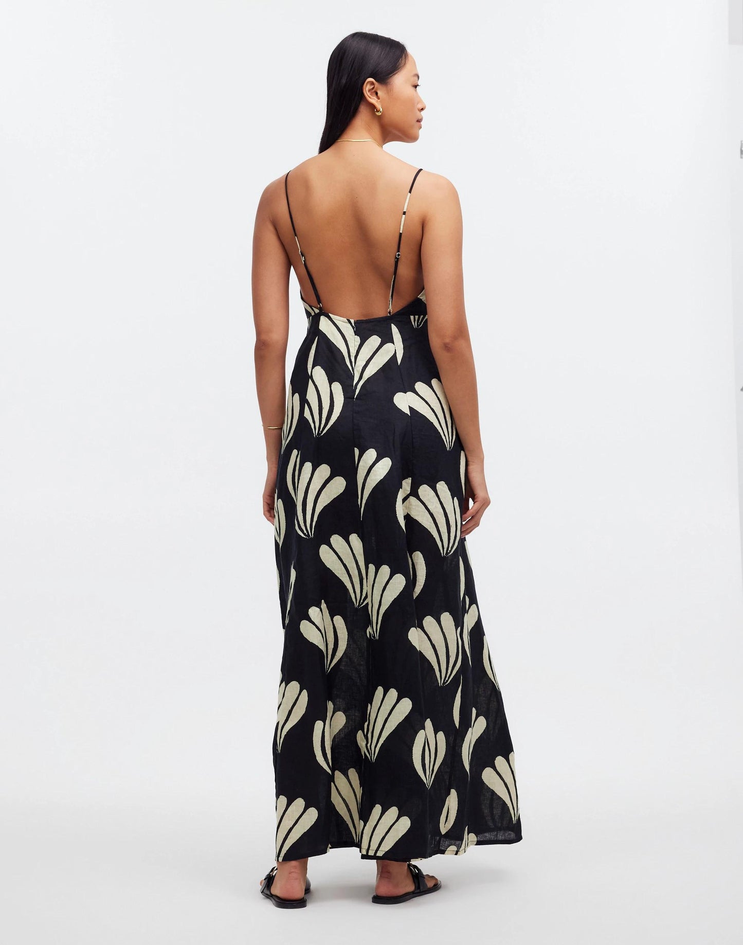 Madewell Zulu & Zephyr Palm Linen Dress