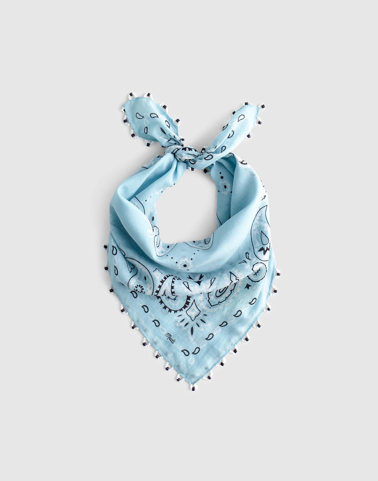 Madewell Beaded Bandana in Cotton Blend