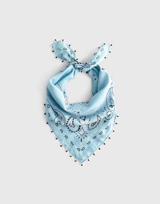 Madewell Beaded Bandana in Cotton Blend