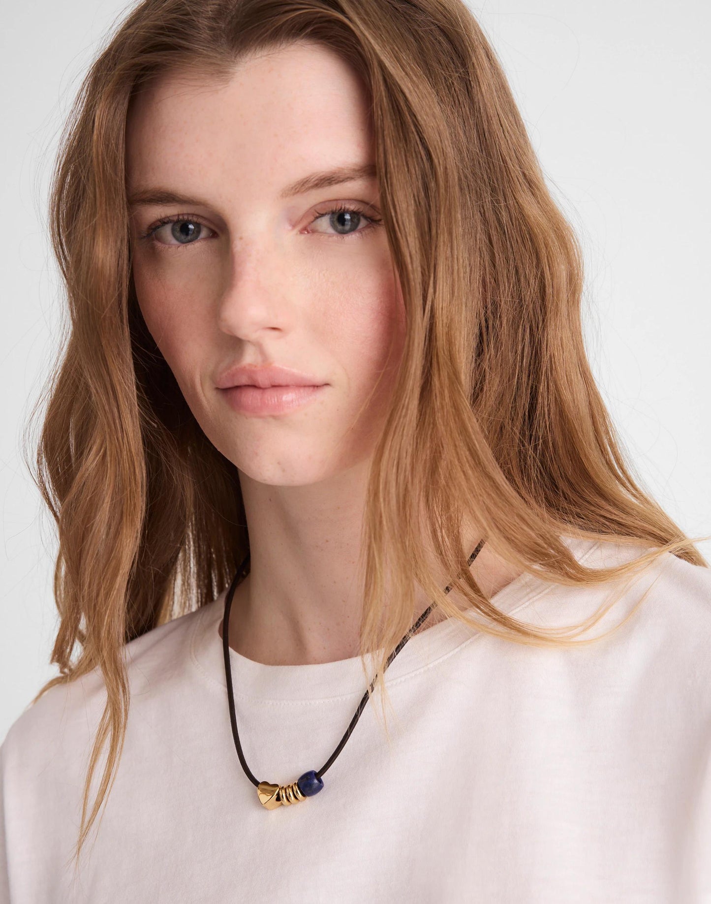 Madewell Semiprecious Charm Leather Choker Necklace