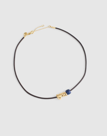 Madewell Semiprecious Charm Leather Choker Necklace
