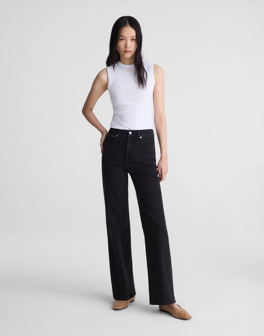 Madewell The Petite Wide-Leg Jean in Super Stretch