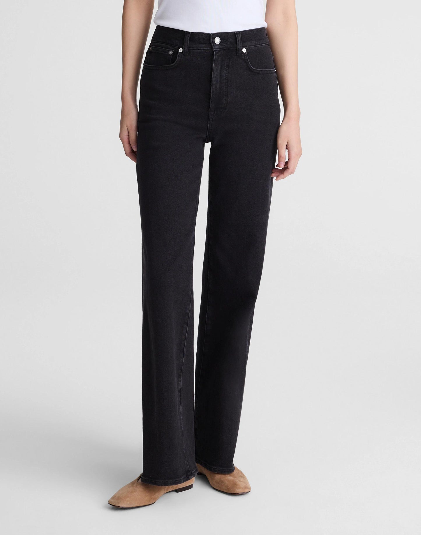 Madewell The Petite Wide-Leg Jean in Super Stretch