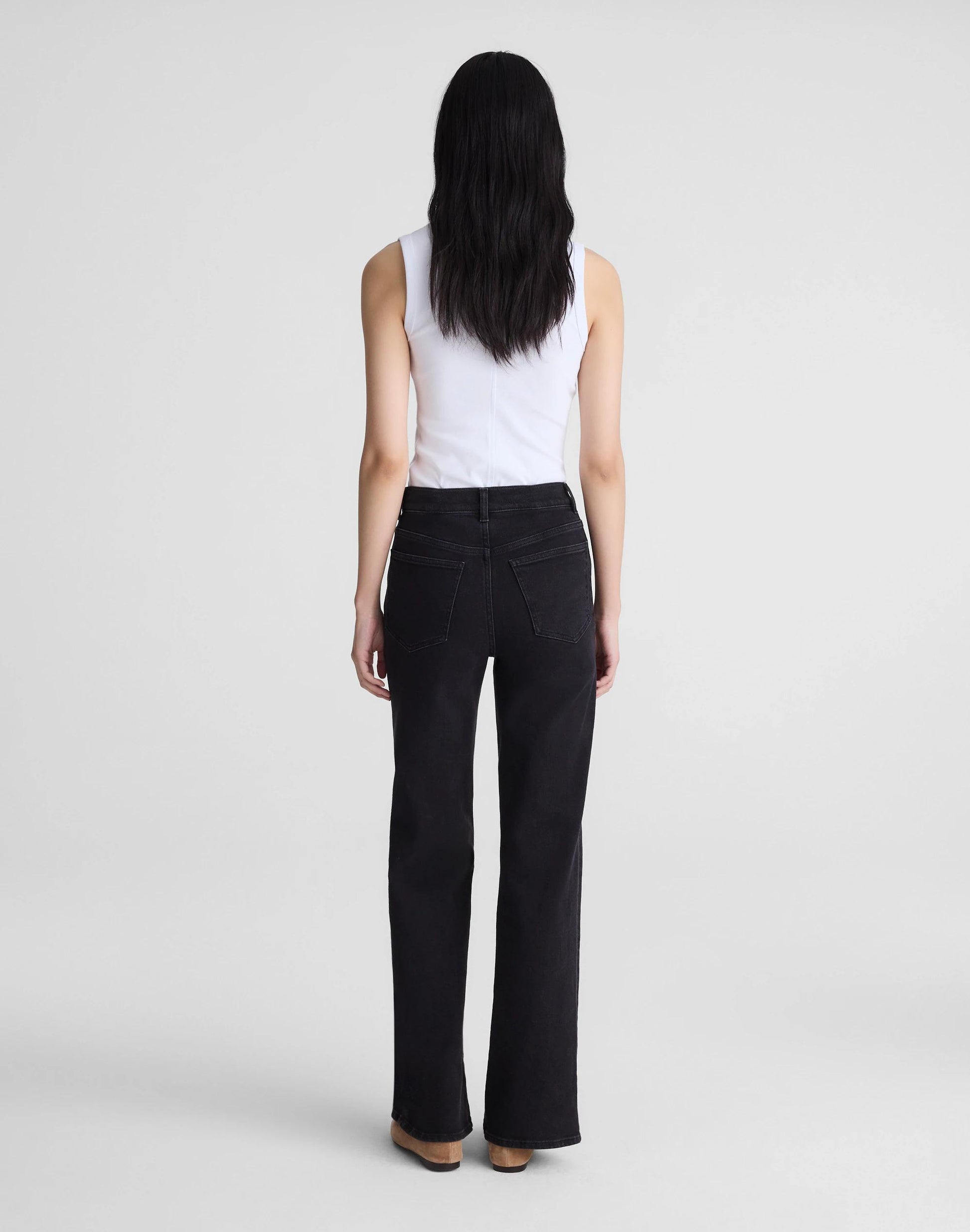 Madewell The Petite Wide-Leg Jean in Super Stretch