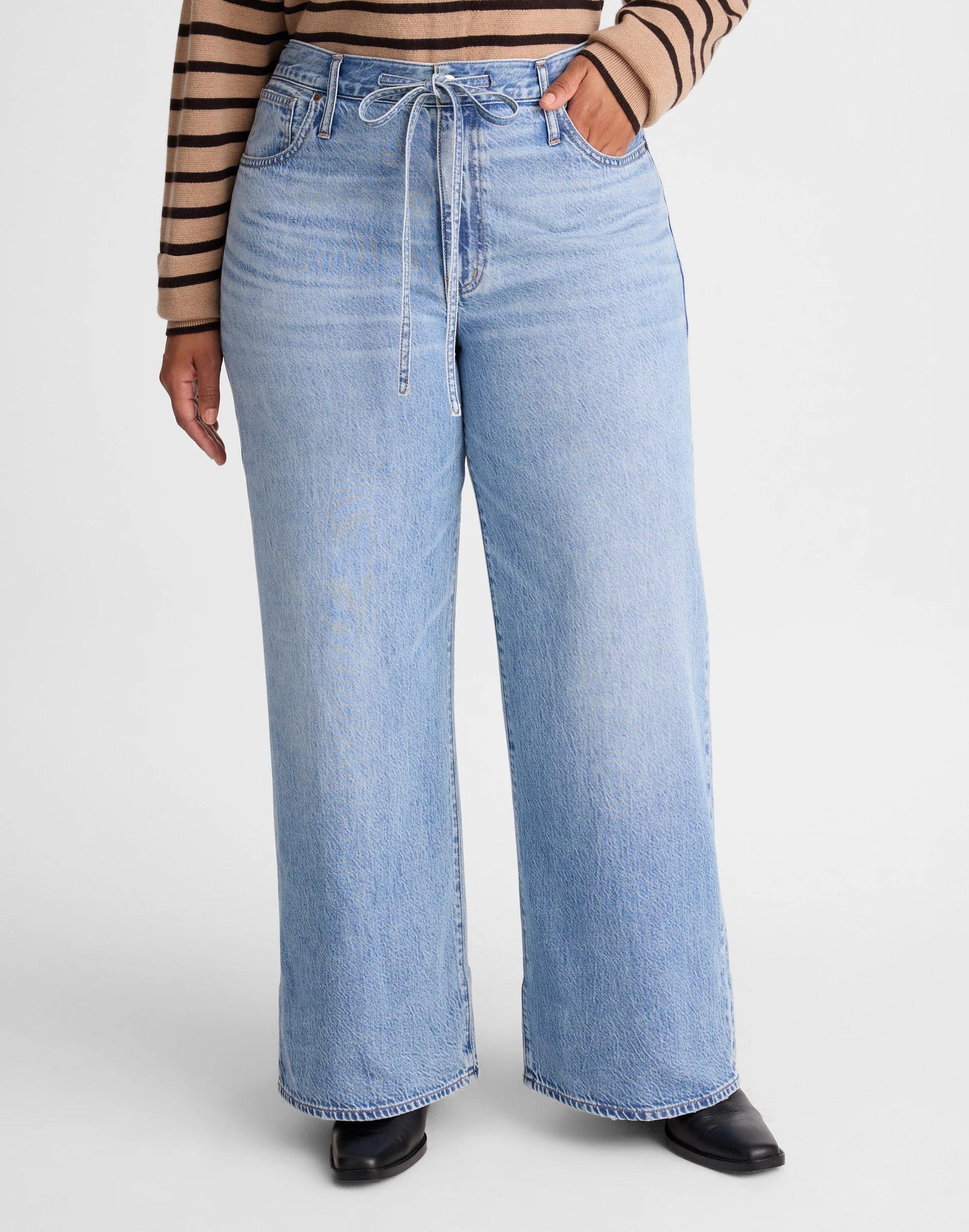Madewell The Plus Ultimate Wide-Leg Jean in Airy Denim
