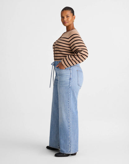 Madewell The Plus Ultimate Wide-Leg Jean in Airy Denim