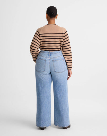 Madewell The Plus Ultimate Wide-Leg Jean in Airy Denim
