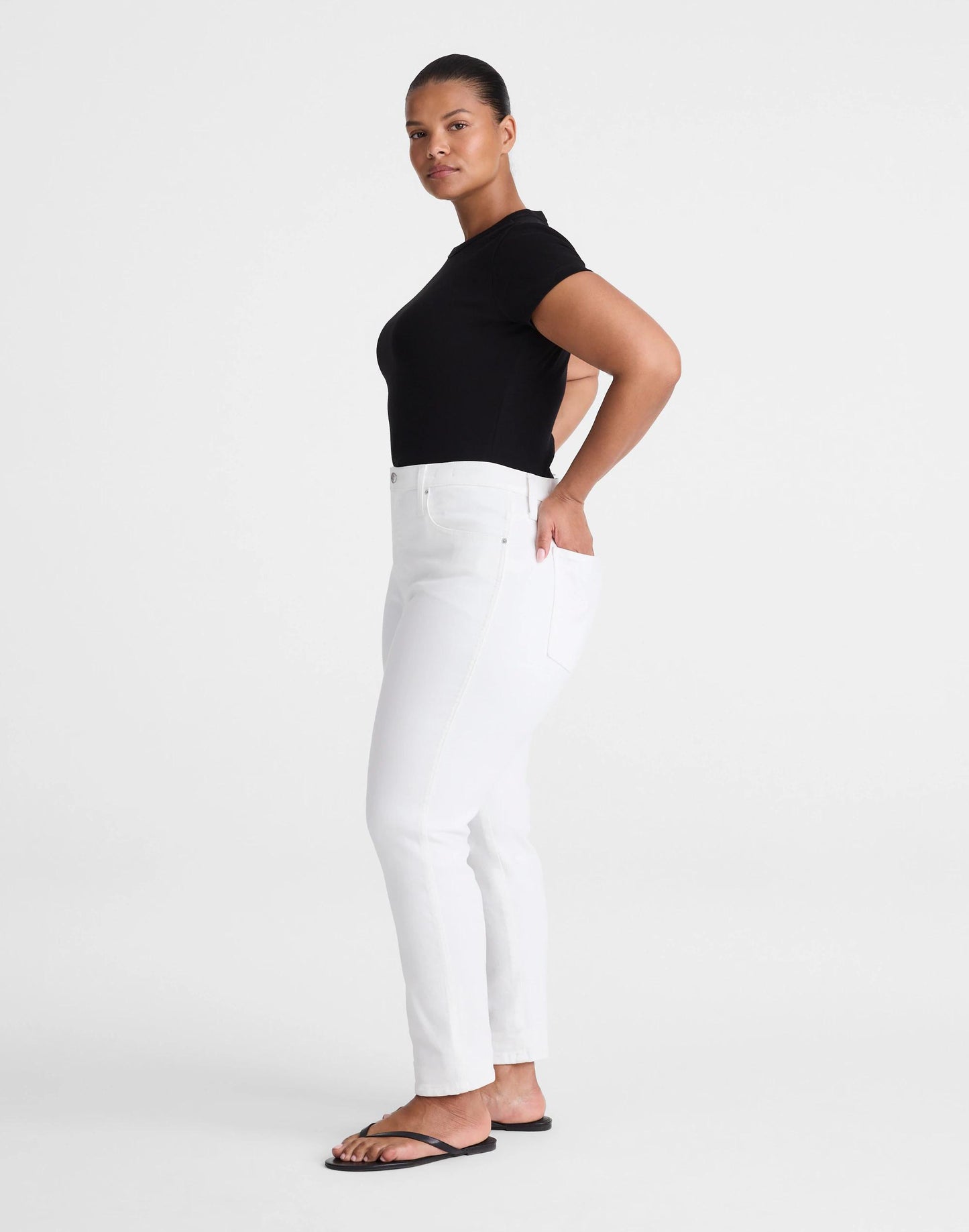 Madewell The Plus Pencil Jean in Super Stretch Denim