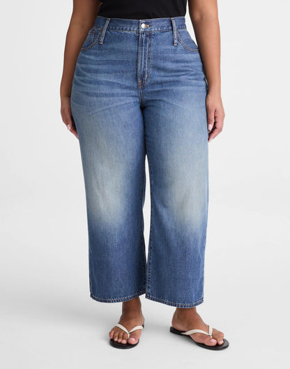 Madewell The Plus Perfect Vintage Wide-Leg Crop Jean in Airy Denim