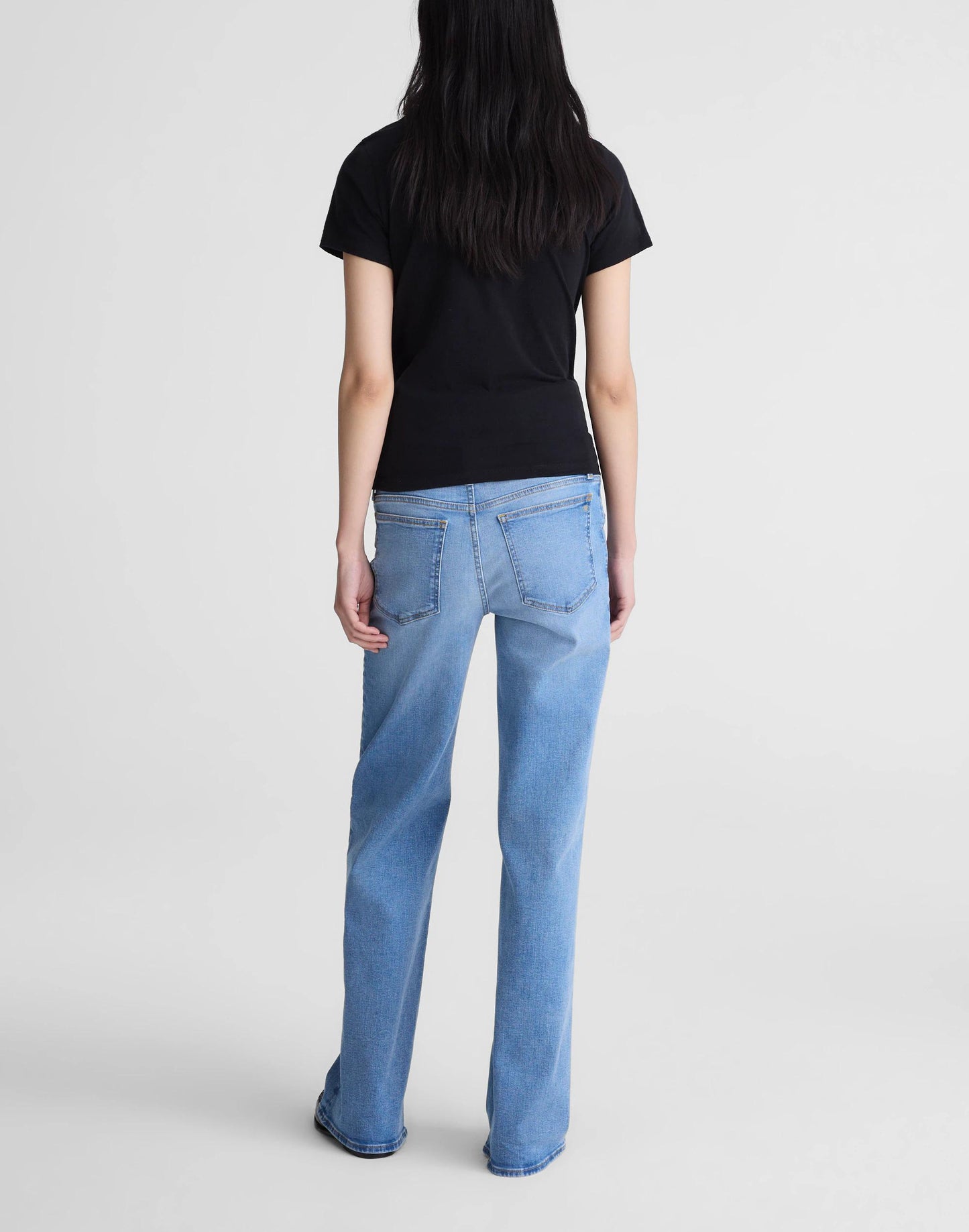 Madewell The Maternity Wide-Leg Jean in Super Stretch Denim