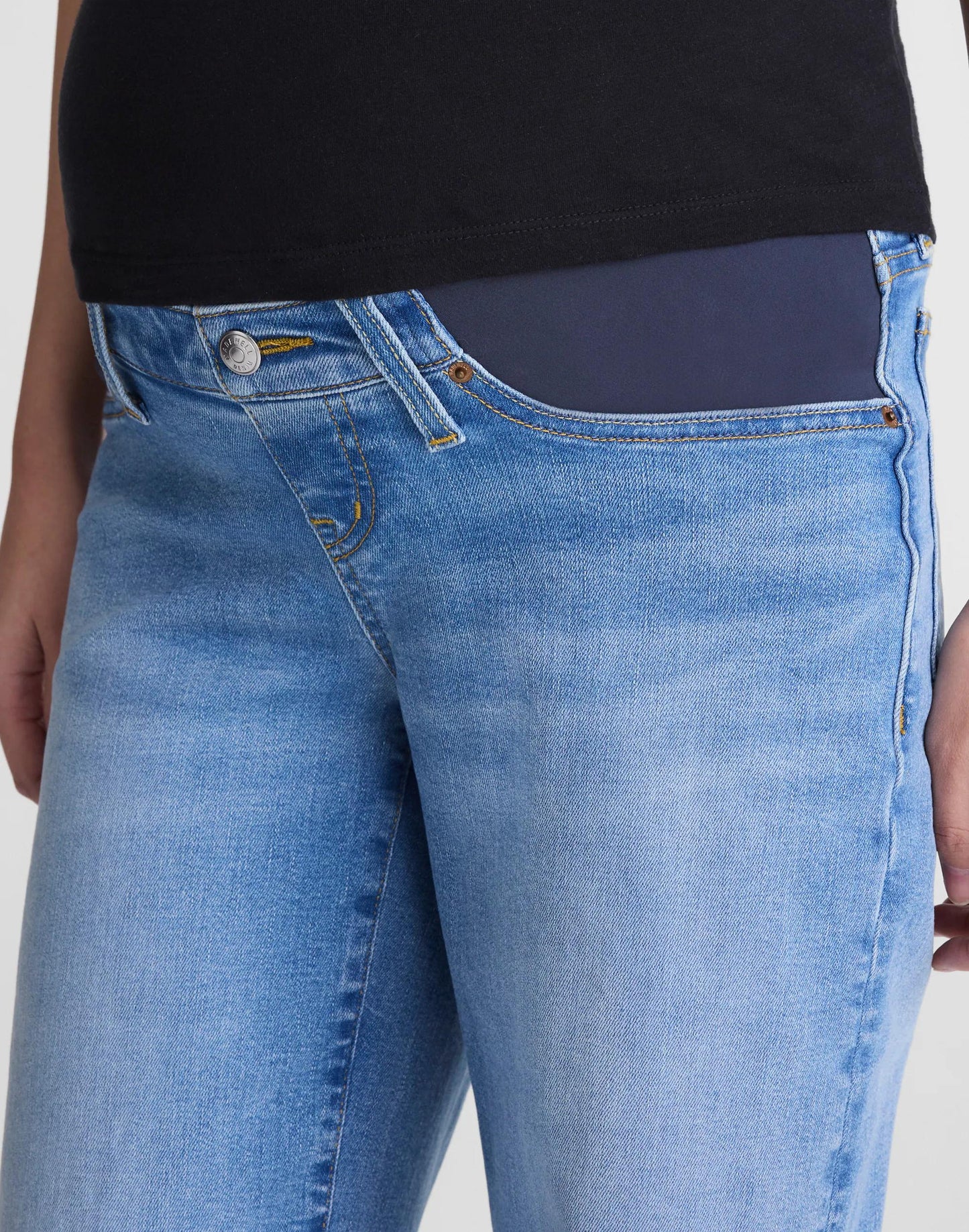 Madewell The Maternity Wide-Leg Jean in Super Stretch Denim