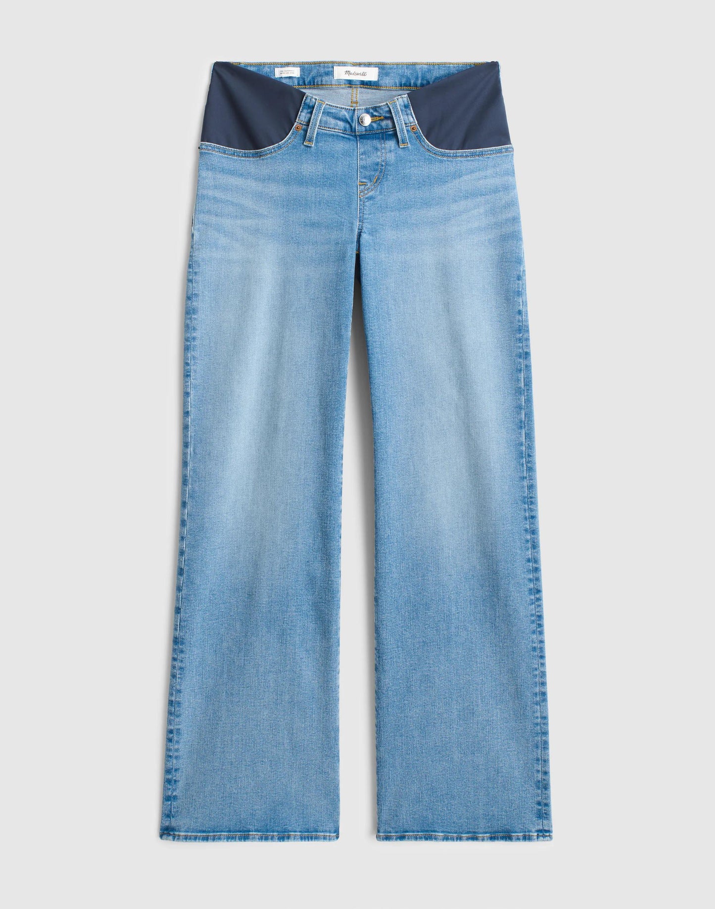 Madewell The Maternity Wide-Leg Jean in Super Stretch Denim