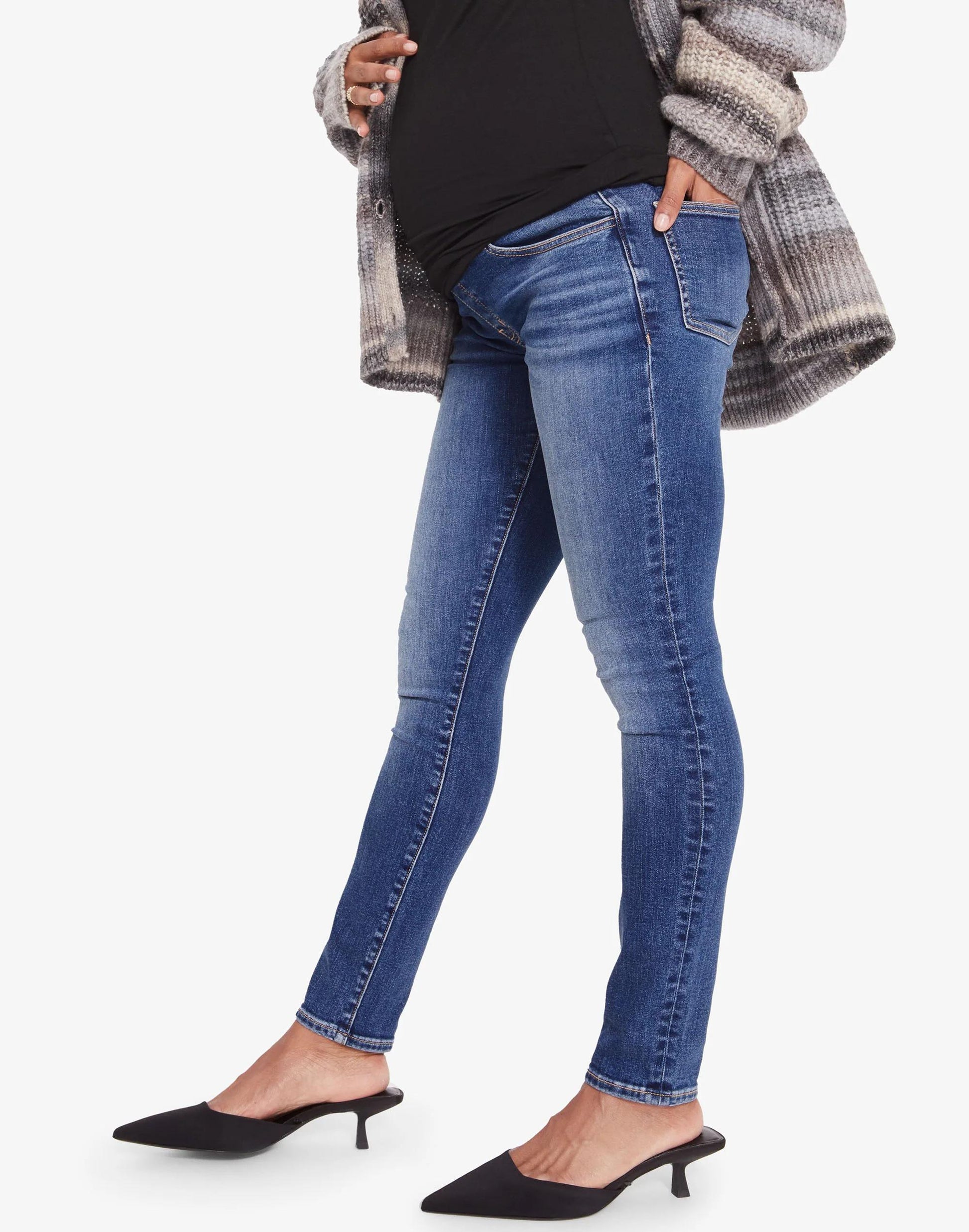 Madewell HATCH Collection The Over the Bump Slim Maternity Jean