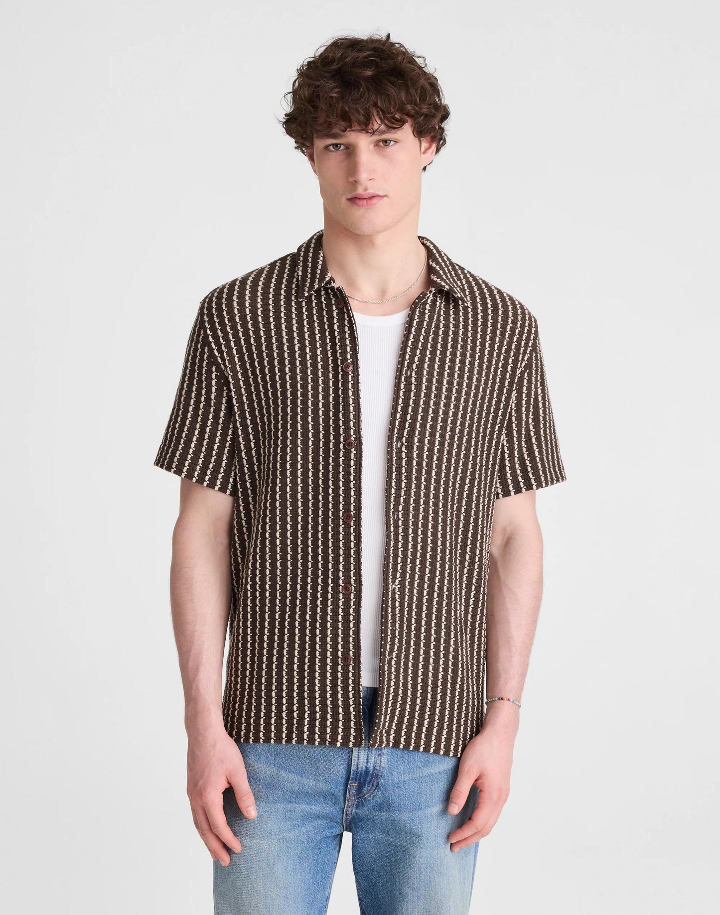 Madewell Textured-Knit Short-Sleeve Shirt