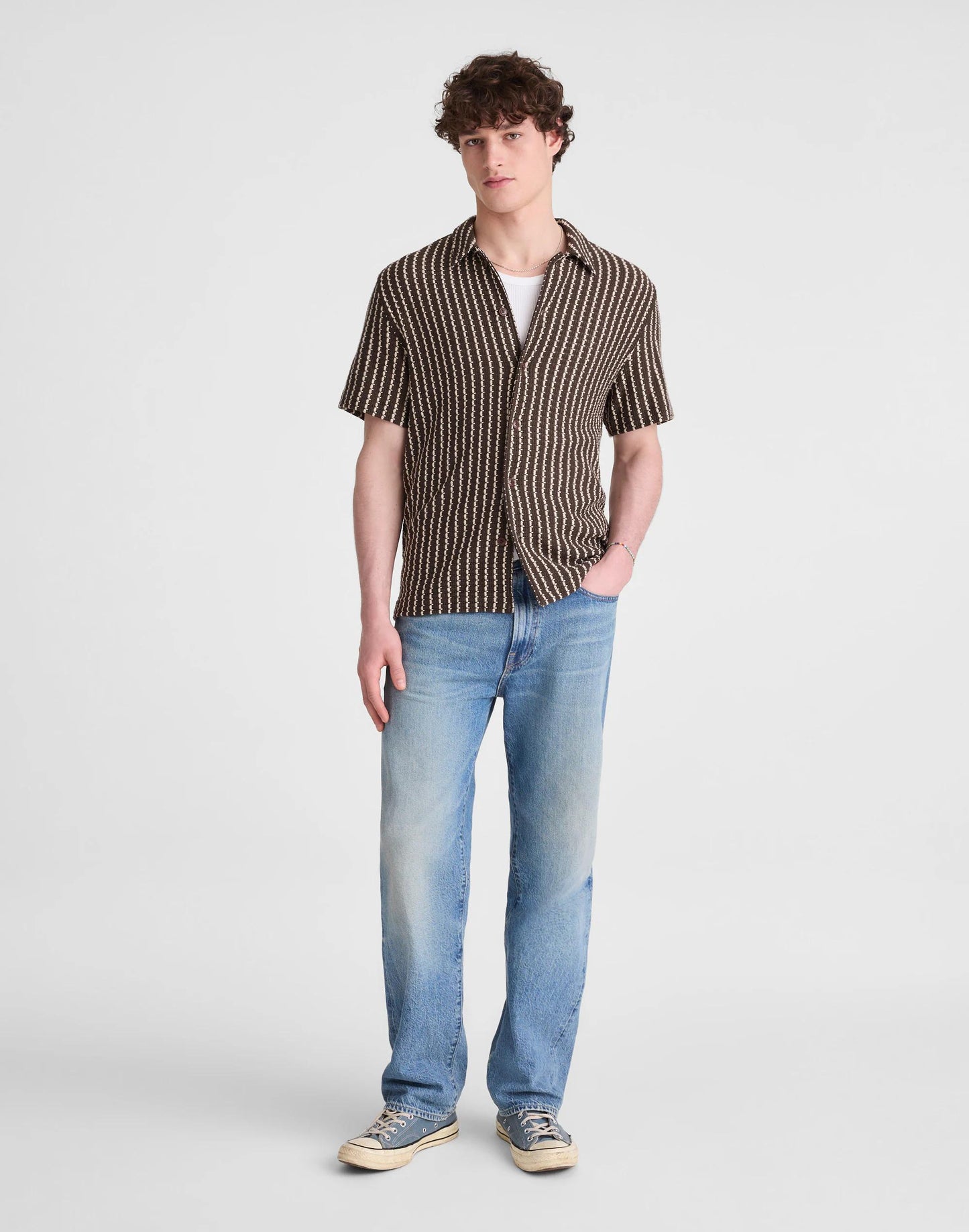 Madewell Textured-Knit Short-Sleeve Shirt