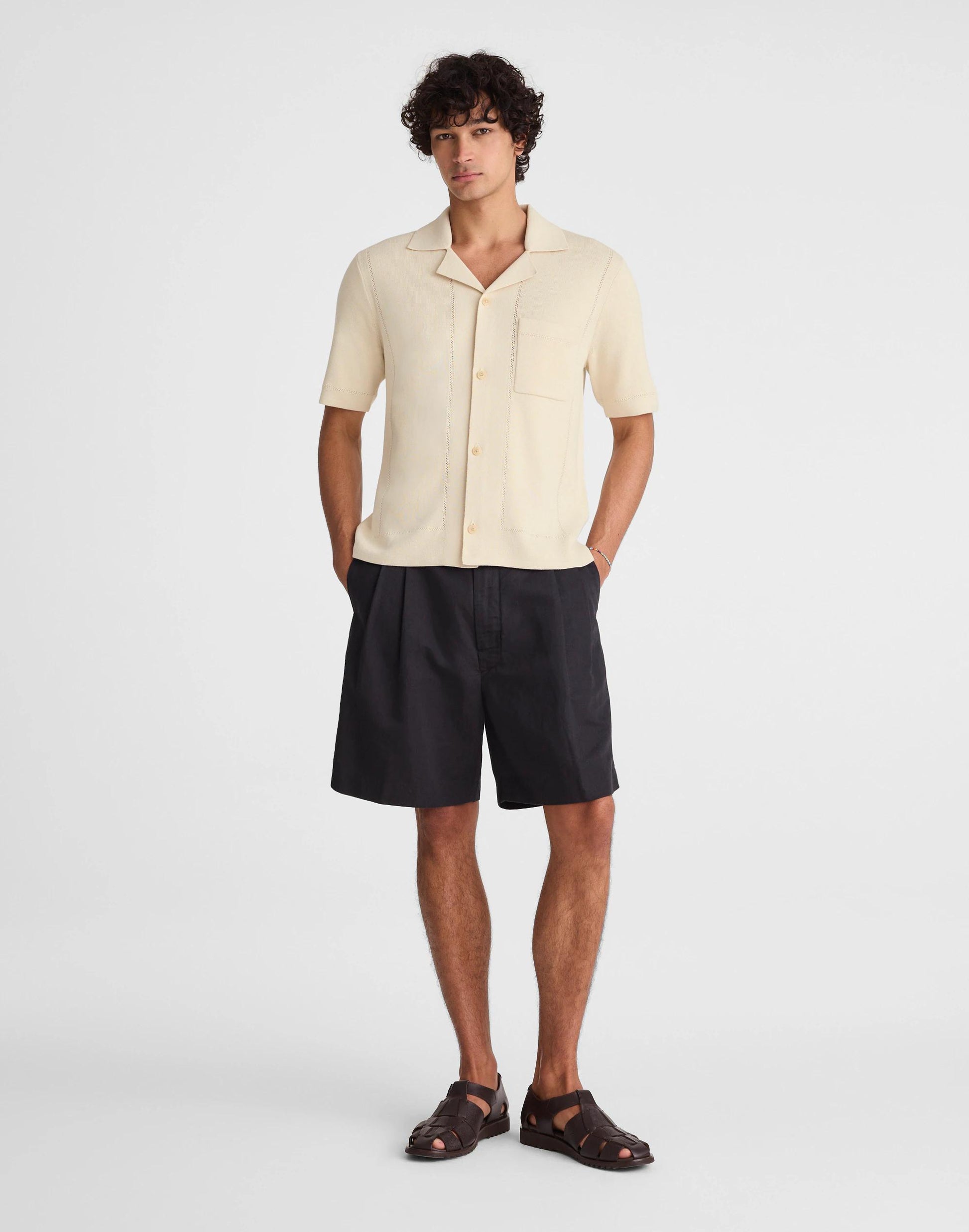Madewell Knit Short-Sleeve Boxy Shirt