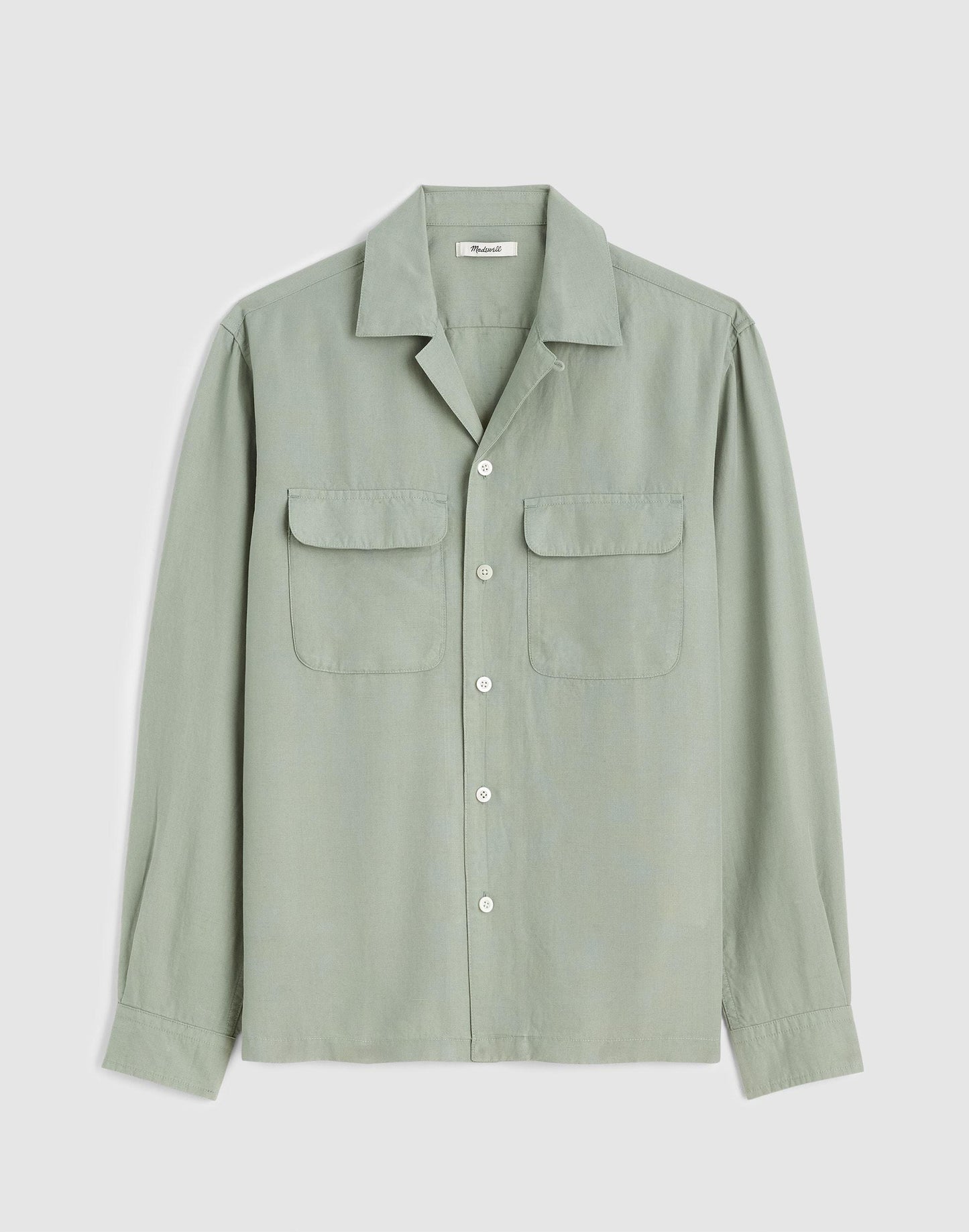 Madewell The Long-Sleeve Camp Shirt in Archive Linen Blend