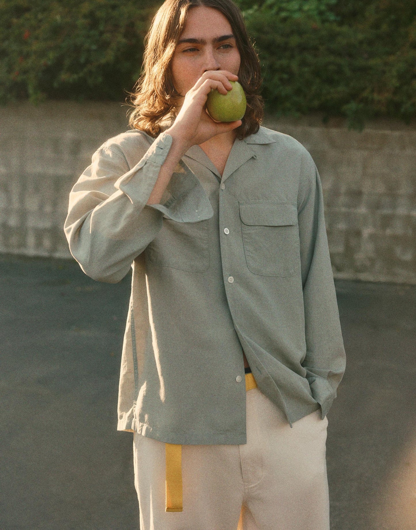 Madewell The Long-Sleeve Camp Shirt in Archive Linen Blend