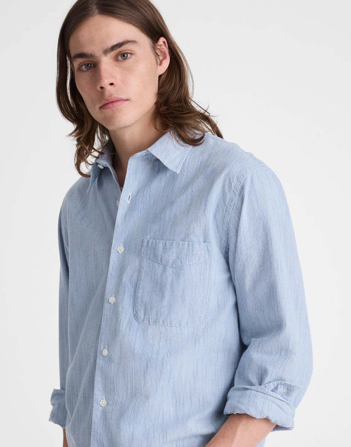 Madewell The Allday Shirt in Indigo Stripe