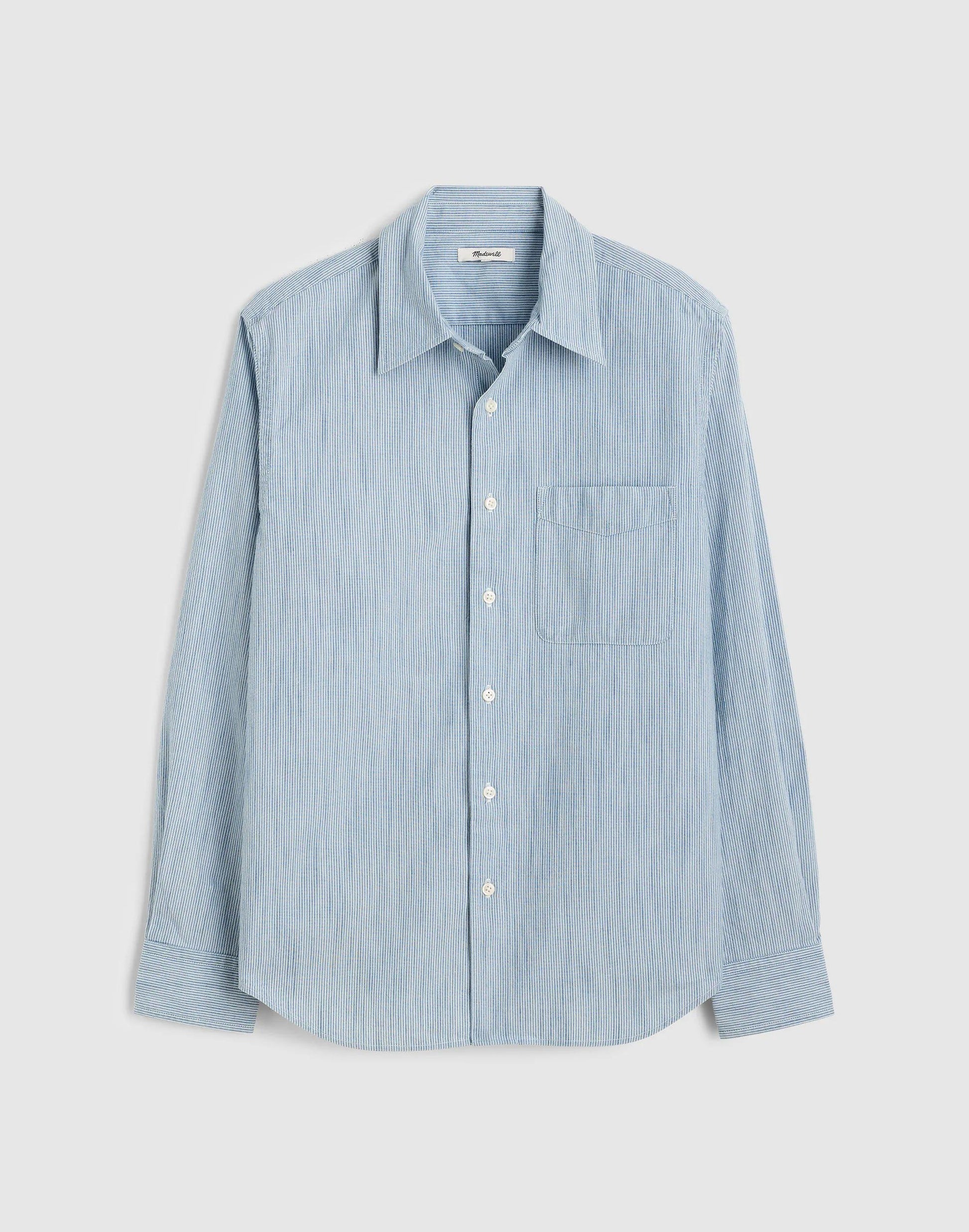Madewell The Allday Shirt in Indigo Stripe