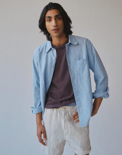 Madewell The Allday Shirt in Indigo Stripe