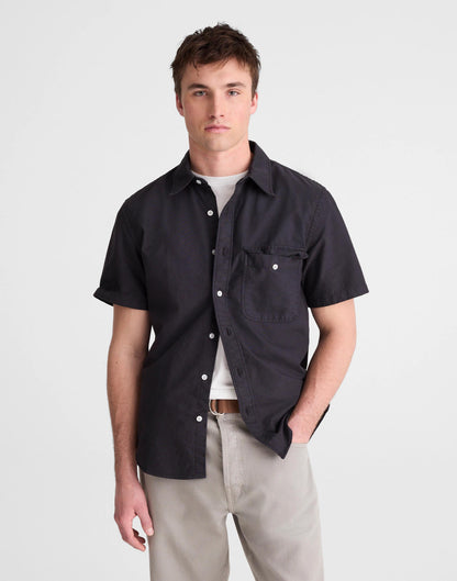Madewell Short-Sleeve Single-Pocket Shirt in Allday Oxford