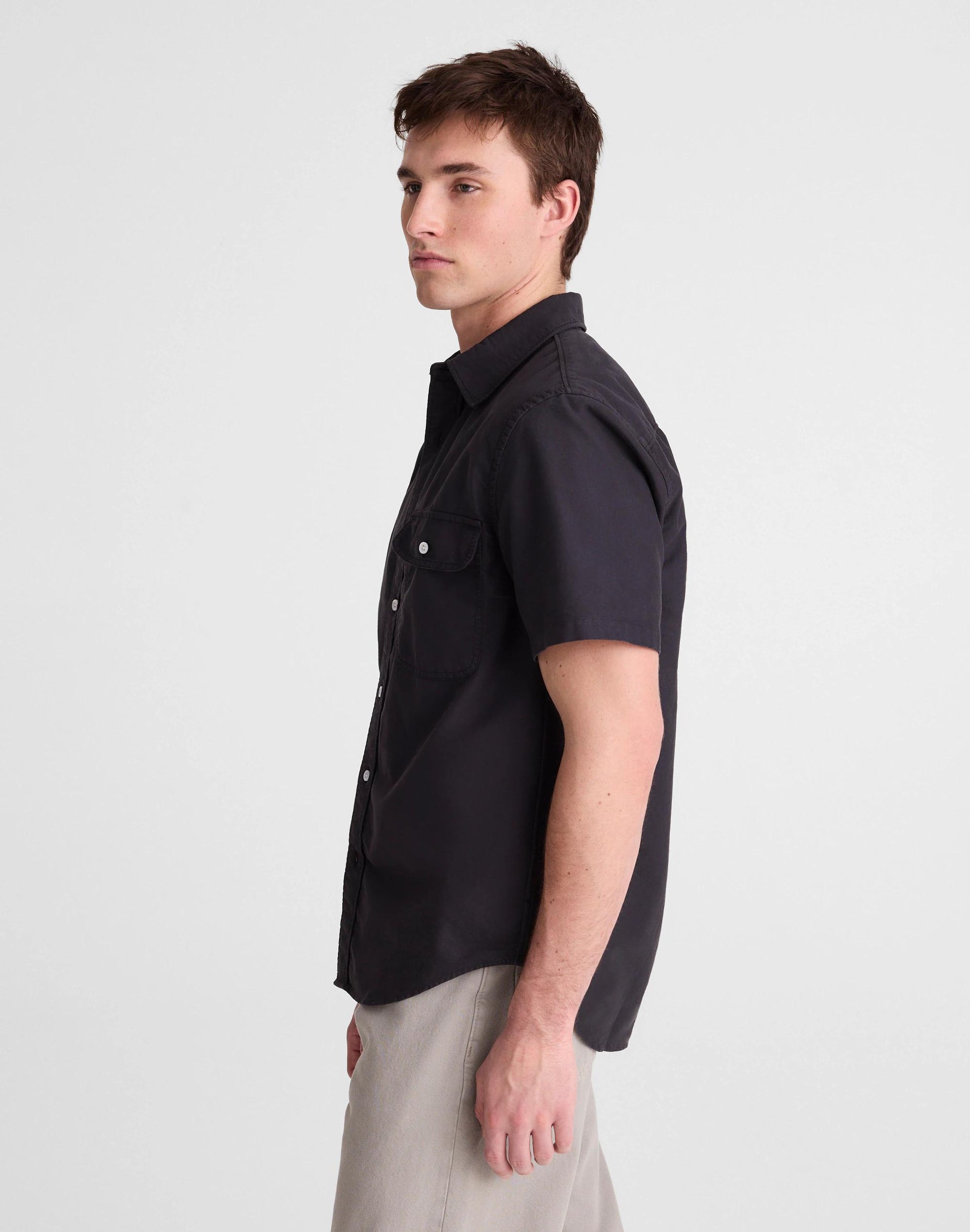 Madewell Short-Sleeve Single-Pocket Shirt in Allday Oxford