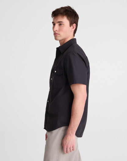 Madewell Short-Sleeve Single-Pocket Shirt in Allday Oxford