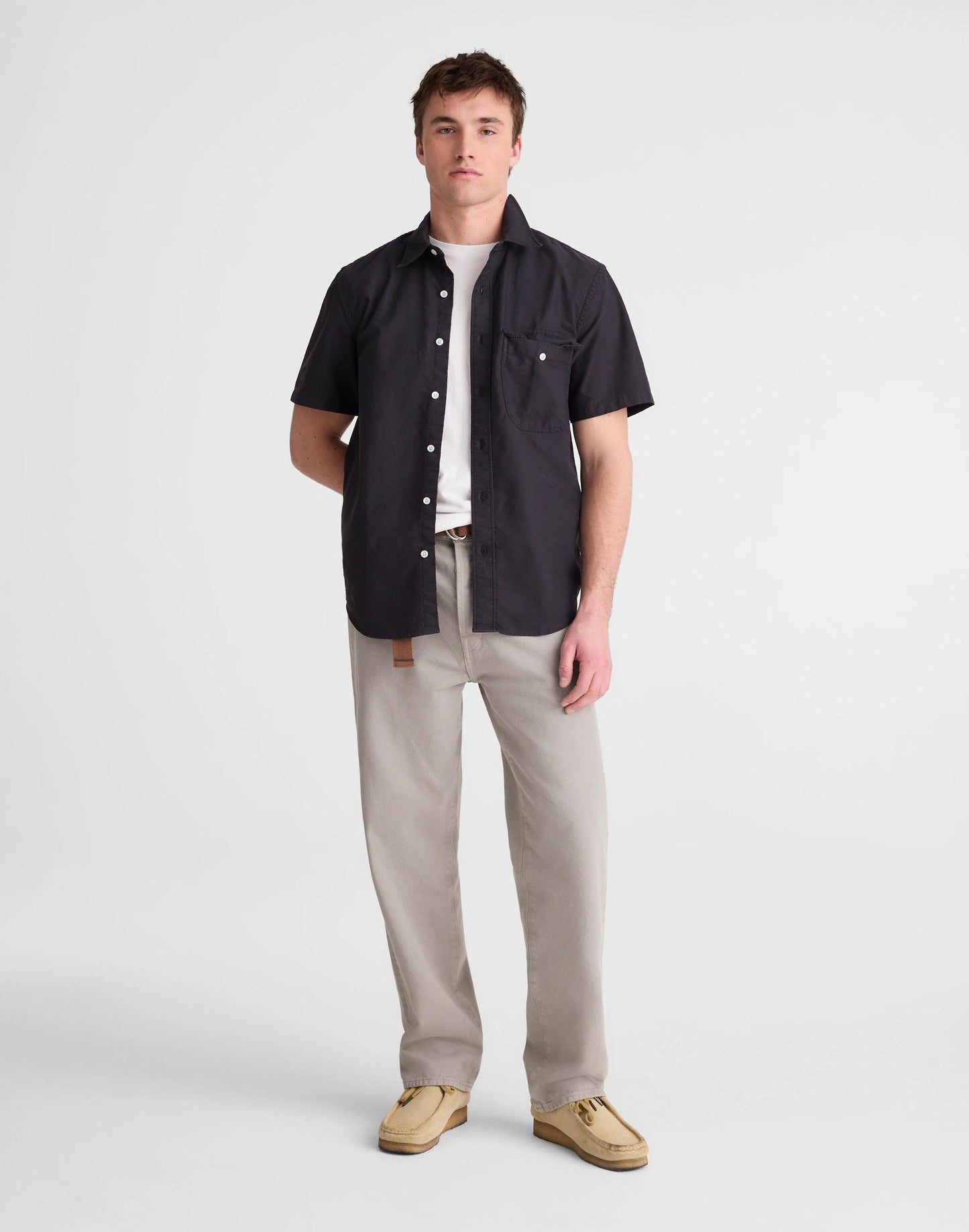 Madewell Short-Sleeve Single-Pocket Shirt in Allday Oxford