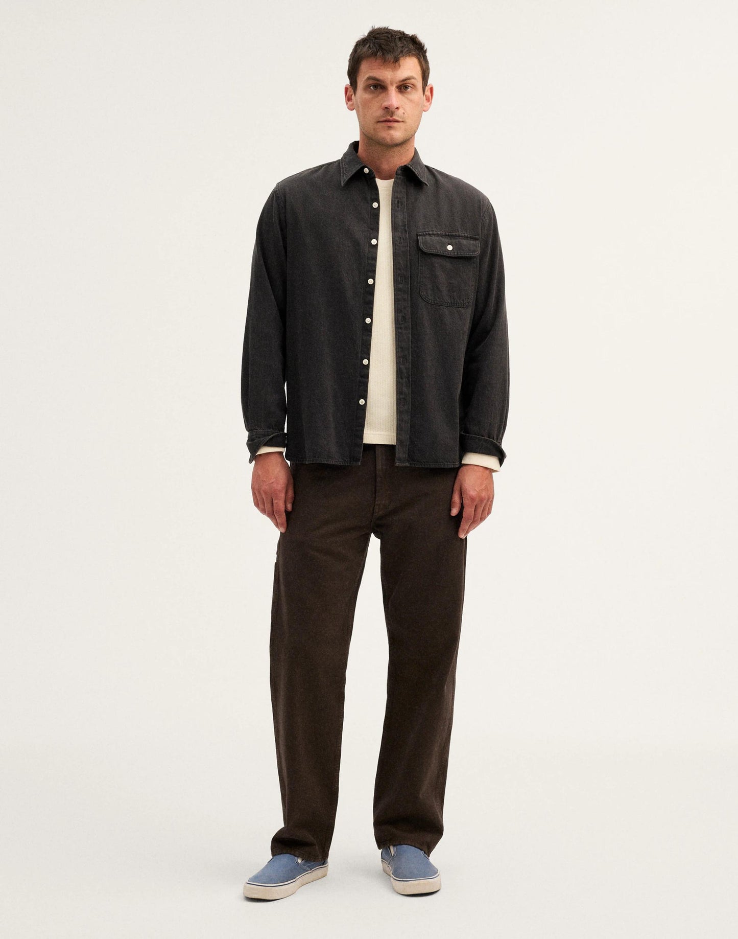 Madewell Single-Pocket Shirt in SoftFade Denim