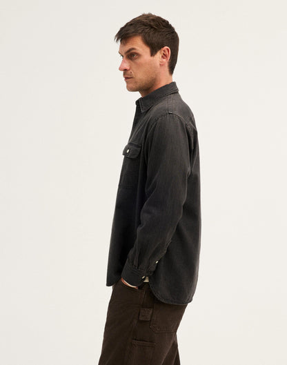 Madewell Single-Pocket Shirt in SoftFade Denim