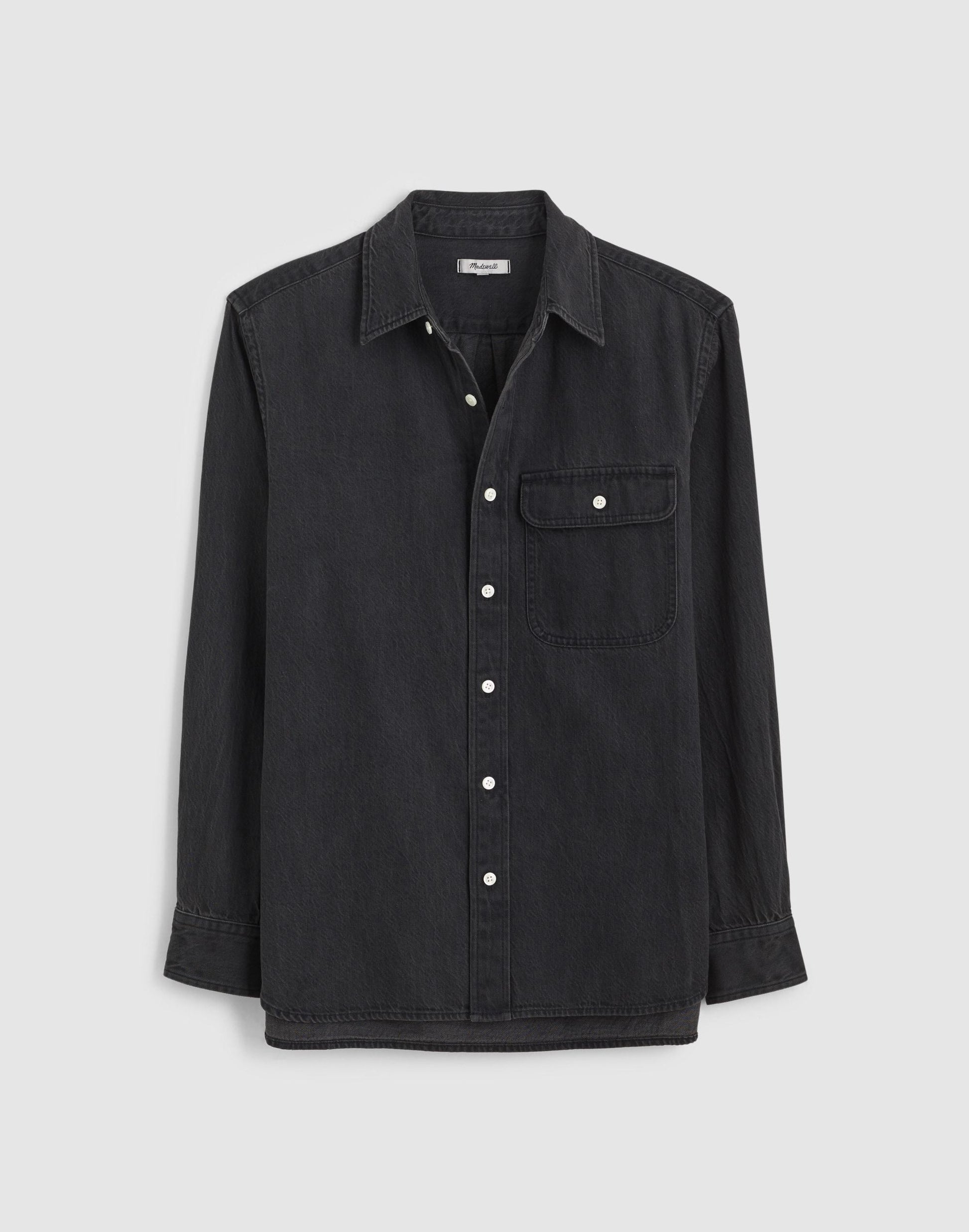 Madewell Single-Pocket Shirt in SoftFade Denim